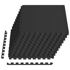 vidaXL Tapis de sol 40 pc Noir 14,4 m&sup2; Mousse EVA