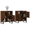 vidaXL Buffets 2 pcs ch&ecirc;ne marron bois d'ing&eacute;nierie