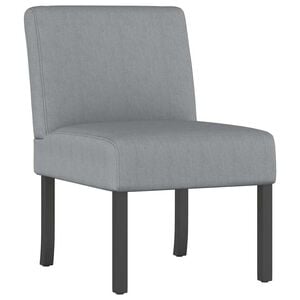 vidaXL Fauteuil sans accoudoirs gris clair tissu