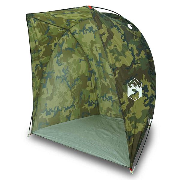 vidaXL Tente de pêche camouflage imperméable