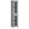 vidaXL Buffet haut Sonoma gris 34,5x34x180 cm Bois d'ing&eacute;nierie
