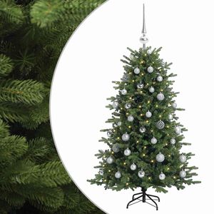 vidaXL Sapin de No&euml;l artificiel avec boules 120 cm 150 LED Blanc chaud
