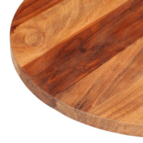 vidaXL Dessus de table bois massif d'acacia rond 25-27 mm 60 cm