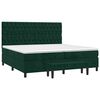 vidaXL Sommier &agrave; lattes de lit et matelas Vert fonc&eacute; 200x200cm Velours