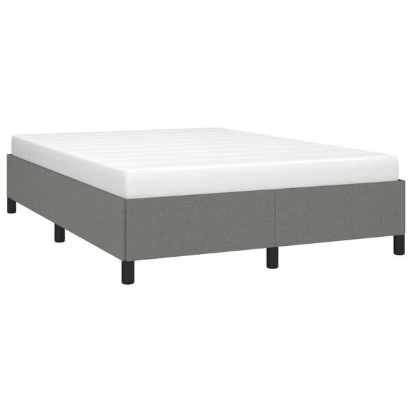 vidaXL Cadre de lit sans matelas gris fonc&eacute; 140x200 cm tissu