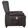 vidaXL Fauteuil de massage Marron Similicuir brillant