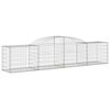 vidaXL Paniers à gabions arqués 3 pcs 300x50x60/80 cm fer galvanisé