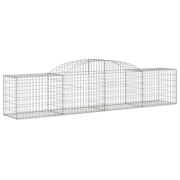 vidaXL Paniers à gabions arqués 3 pcs 300x50x60/80 cm fer galvanisé