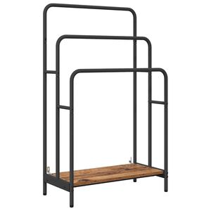 vidaXL Porte-vêtements avec étagère Bois ancien 60 x 30 x 100,5 cm
