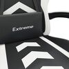 vidaXL Chaise de jeu avec repose-pied Noir et blanc Similicuir