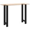 vidaXL Pieds de table de bar Noir 2 pi&egrave;ces 40 x (100-101) cm Acier