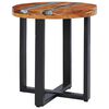 vidaXL Table basse 40x45 cm Bois de teck massif et polyrésine
