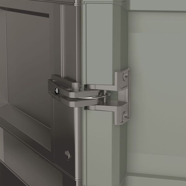 Keter Armoire de rangement de jardin à étagères Crème et taupe 182 cm