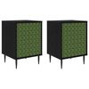 vidaXL Table de chevet GELEEN 2 pc Ch&ecirc;ne noir 36 x 33 x 51 cm