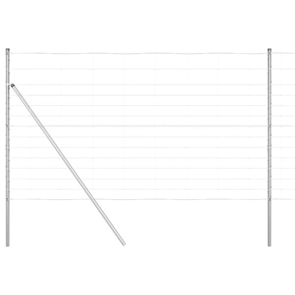 vidaXL Poteau de cl&ocirc;ture. Galvanis&eacute; 50 x 1,4 m Acier