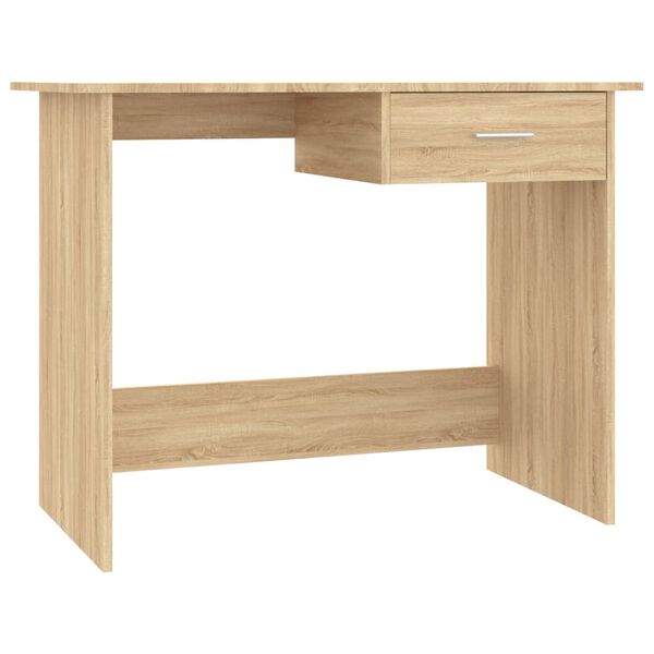vidaXL Bureau Chêne sonoma 100x50x76 cm Bois d’ingénierie