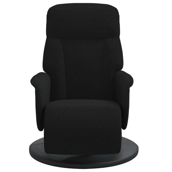 vidaXL Fauteuil inclinable avec repose-pied noir velours