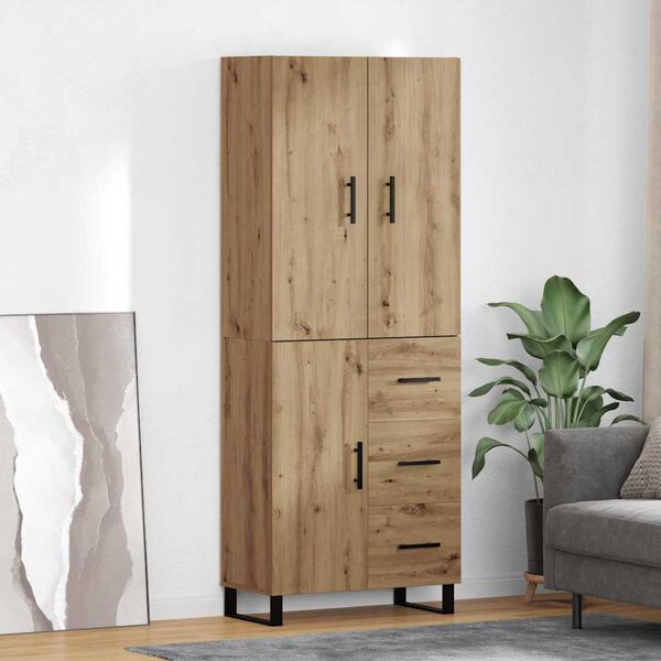vidaXL Haut Armoire 2 pcs Ch&ecirc;ne artisanal 69,5 x 34 x 180 cm