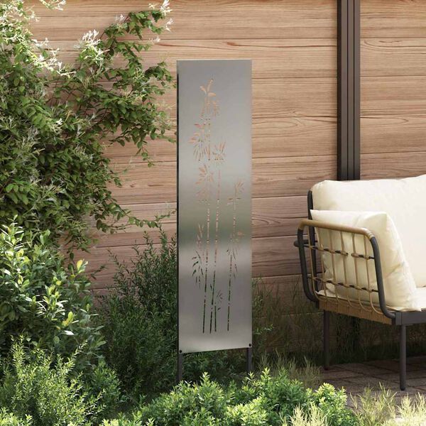 vidaXL Écran de confidentialité de jardin Floral Argenté 32 x 140 cm