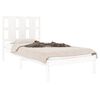 vidaXL Cadre de lit sans matelas blanc 90x190 cm bois massif