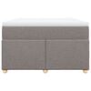 vidaXL Sommier &agrave; lattes de lit avec matelas taupe 120x190 cm tissu