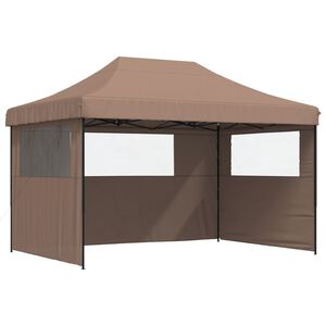 vidaXL Tente de r&eacute;ception pliable escamotable avec 3 parois lat&eacute;rales