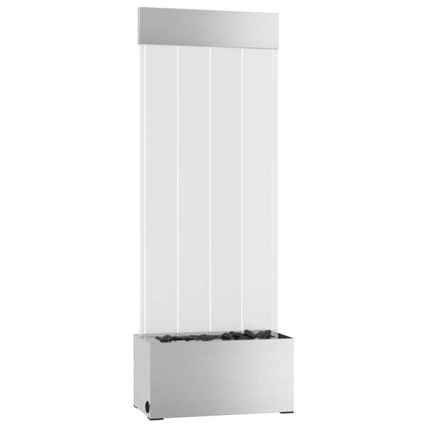 vidaXL Colonne &agrave; bulles avec LED RVB Inox et acrylique 110 cm