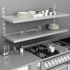 vidaXL Étagère murale à 2 niveaux Acier inoxydable 150x30 cm