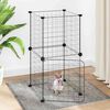 vidaXL Cage animaux de compagnie à 8 panneaux et porte Noir 35x35 cm