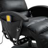 vidaXL Fauteuil inclinable de massage TV noir similicuir