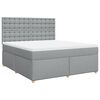 vidaXL Sommier &agrave; lattes de lit avec matelas Gris clair 180x200cm Tissu