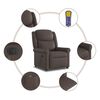 vidaXL Fauteuil de massage inclinable électrique marron brillant