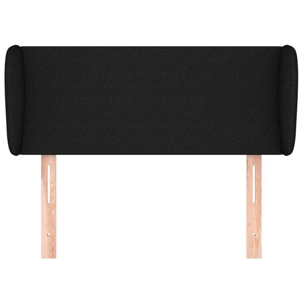 vidaXL T&ecirc;te de lit avec oreilles Noir 103x23x78/88 cm Tissu