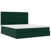vidaXL Cadre de lit ottoman avec matelas vert fonc&eacute; 200x200 cm velours