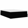 VidaXL Cadre de lit ottoman avec matelas noir 140x200 cm similicuir