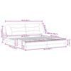 vidaXL Cadre de lit sans matelas Hvar gris 200x200 cm similicuir