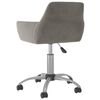 vidaXL Chaise pivotante de salle &agrave; manger Gris clair Velours
