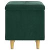 vidaXL Pouf de rangement Vert fonc&eacute; 40 x 40 x 45 cm Velours