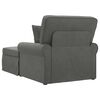 vidaXL Chaise lounge avec jupe avec coussin 3 pcs Gris fonc&eacute;