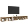 vidaXL Ensemble meuble TV 3 pcs Ch&ecirc;ne artisanal 37 x 35 x 107 cm