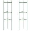 vidaXL Cage &agrave; tomates 2 pcs 116 cm acier et PP