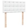 vidaXL Sommier à lattes de lit avec matelas Blanc 100x200cm Similicuir