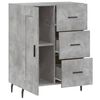 vidaXL Buffet gris b&eacute;ton 69,5x34x90 cm bois d'ing&eacute;nierie