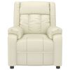 vidaXL Fauteuil de massage Crème Similicuir