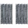 vidaXL Rideaux en velours 2 pcs Gris Argent&eacute; 175 x 140 cm Velours