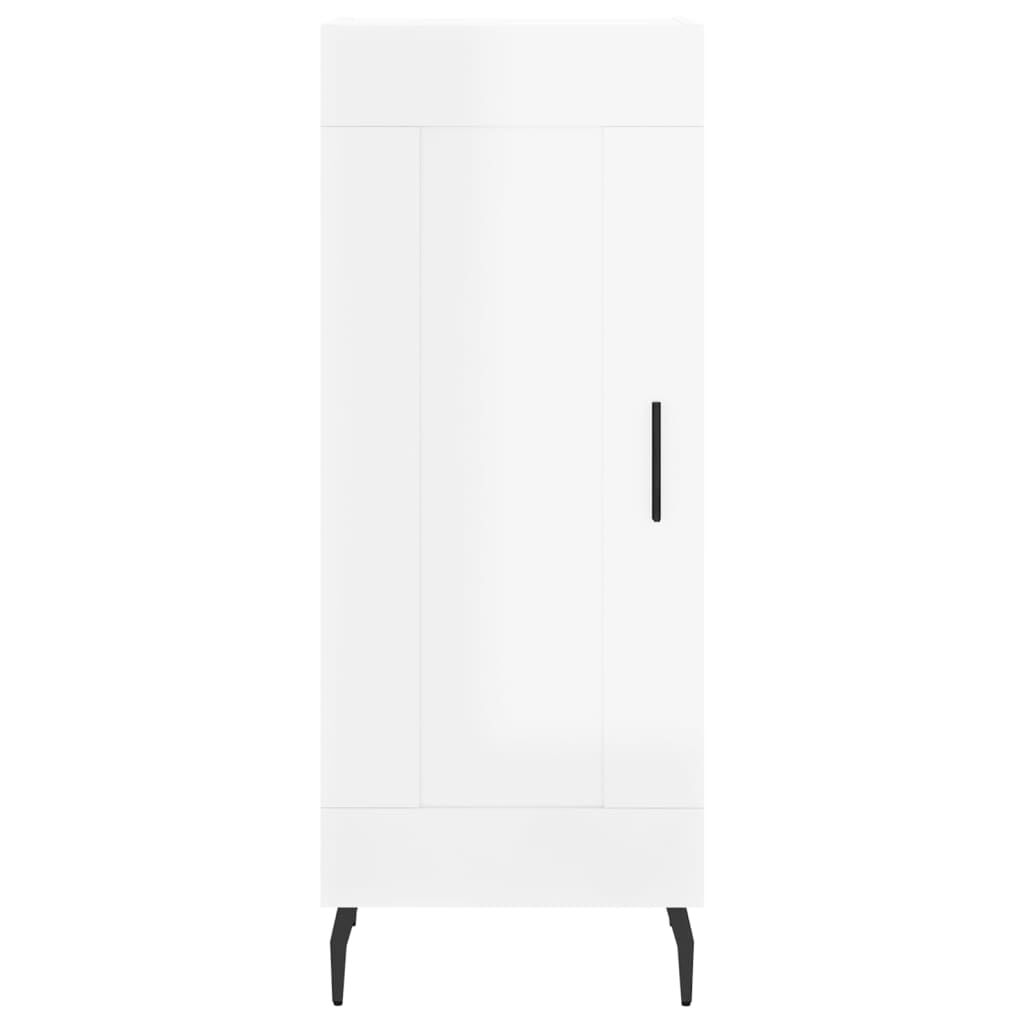 vidaXL Buffet haut Blanc brillant 34,5x34x180 cm Bois d'ingénierie