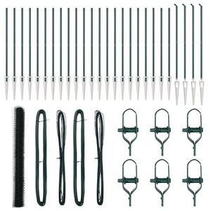 vidaXL Poteau de cl&ocirc;ture. Vert