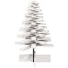 vidaXL Arbre de Noël en bois pour décoration blanc 80 cm pin massif