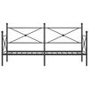 vidaXL Lit de repos sans matelas noir 90x200 cm acier