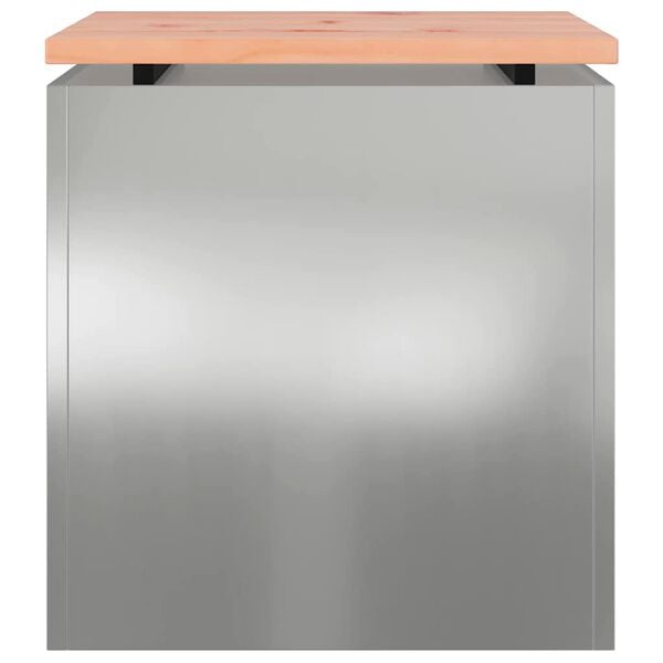 vidaXL Banc de jardin Argent 40 x 40 x 43 cm Acier galvanis&eacute;